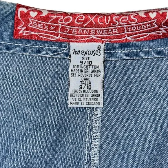 Vintage Y2K No Excuses Denim Jean Skort Size 9/10 - Picture 7 of 7